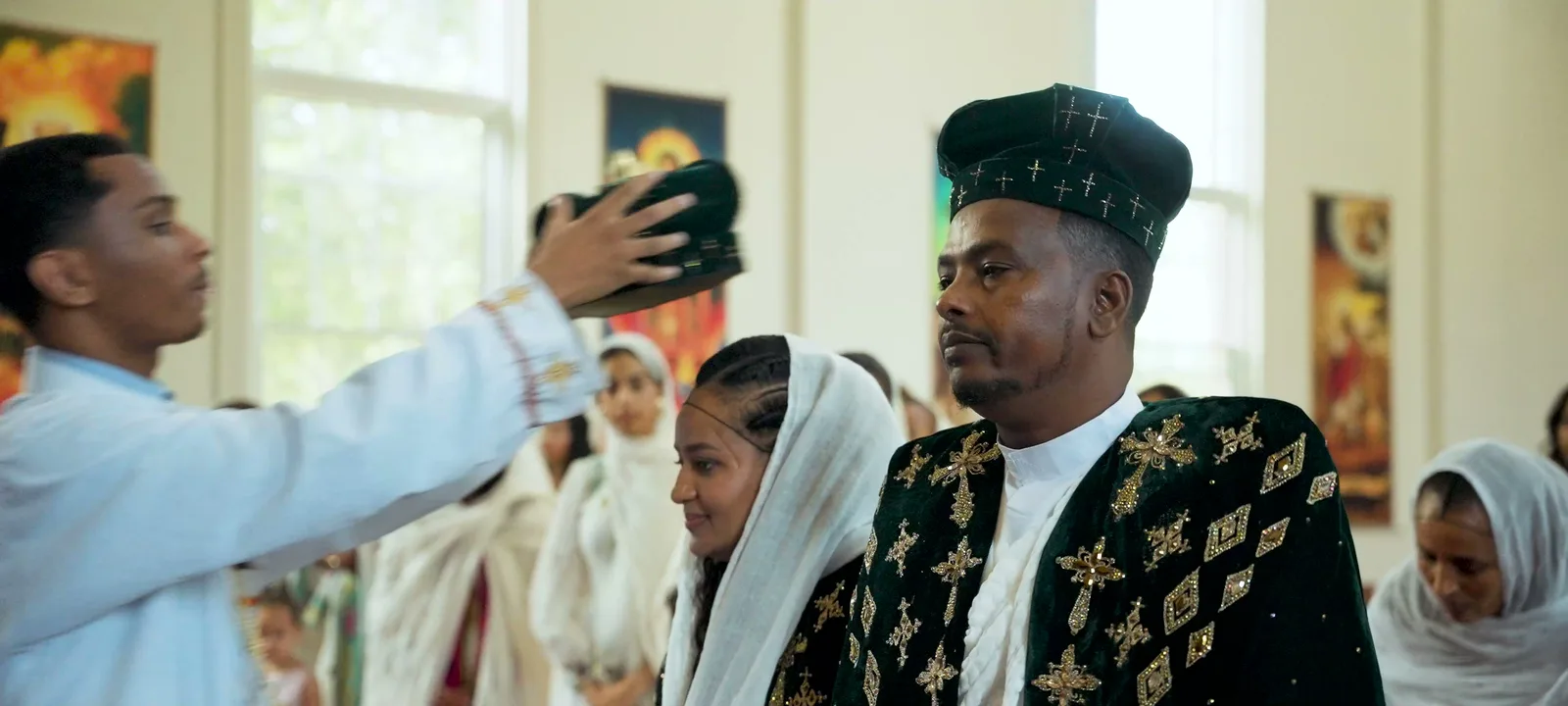 The crown placed on the groom during the ceremony